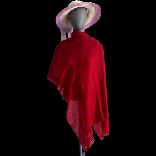 100% Merino Wool Scarf (28x80 inches, ultra-thin yarn 200/2)